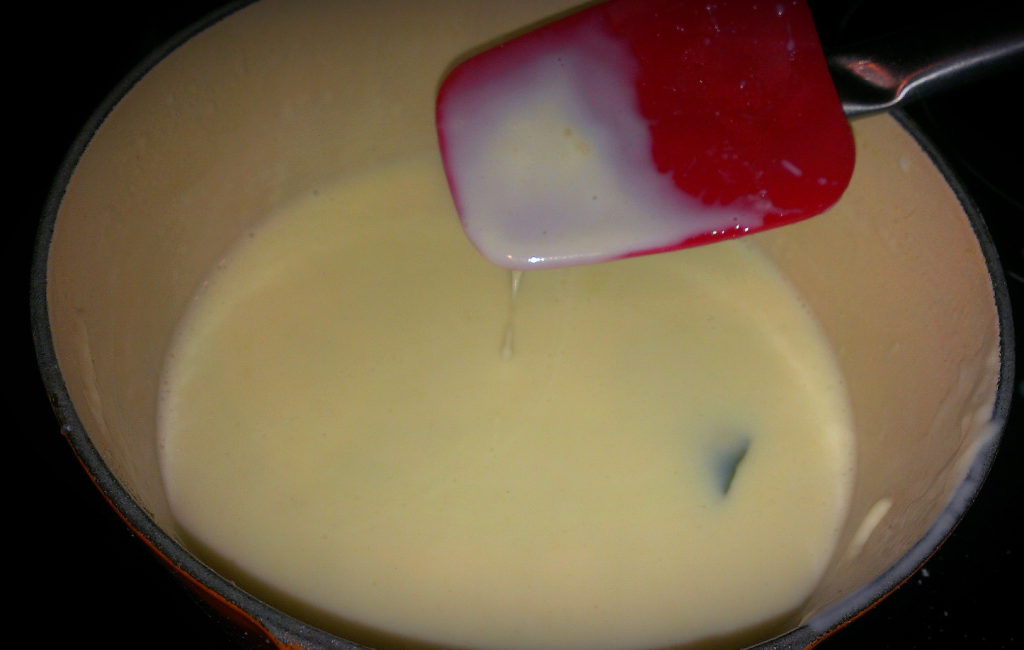 Aim for a custard like consistency for the cheese sauce. 