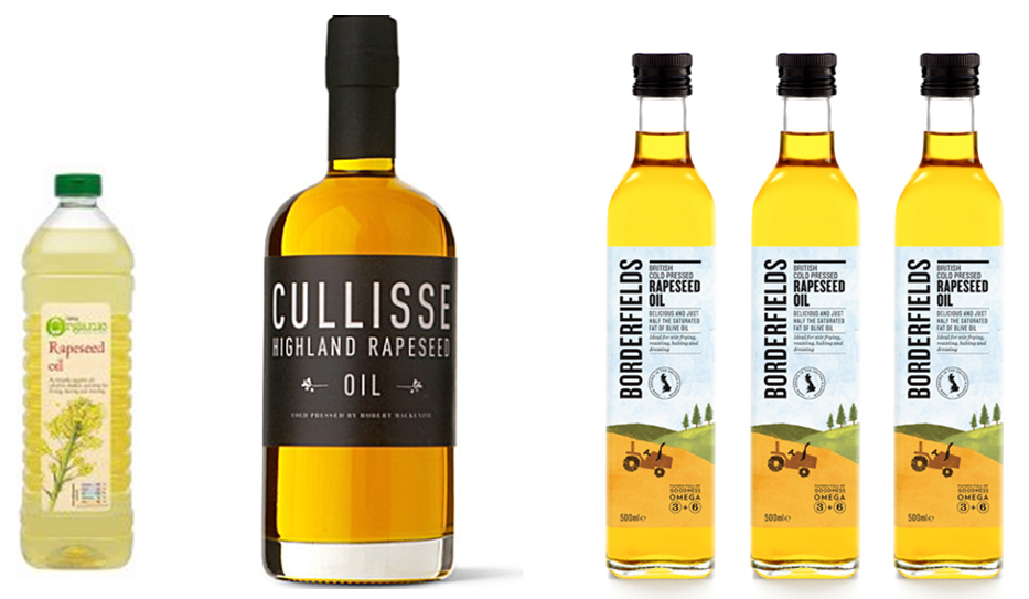 Locally produced buttery rapeseed oils 