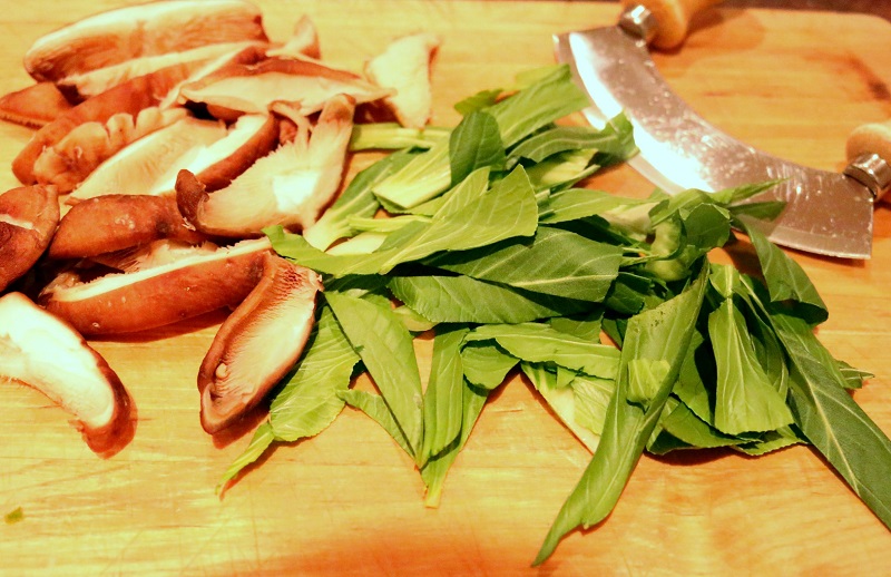 Mushrooms & pak choi only take minutes to cook 