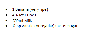 Banana Smothie Ingredients