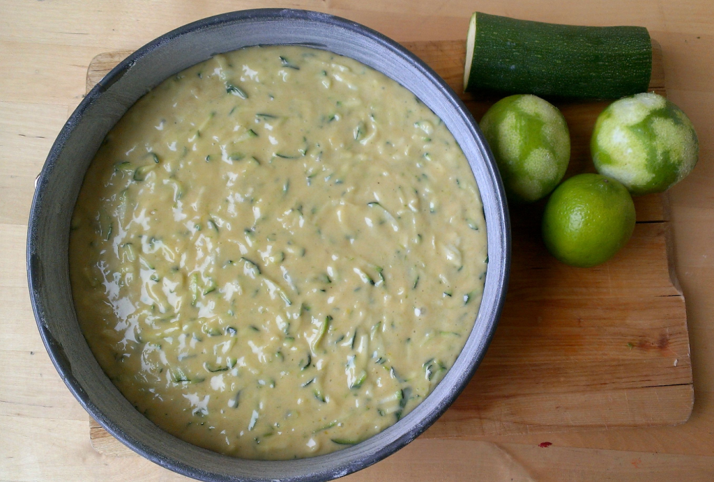 Scrape into the tin & level with the back of a spoon for an even rise.