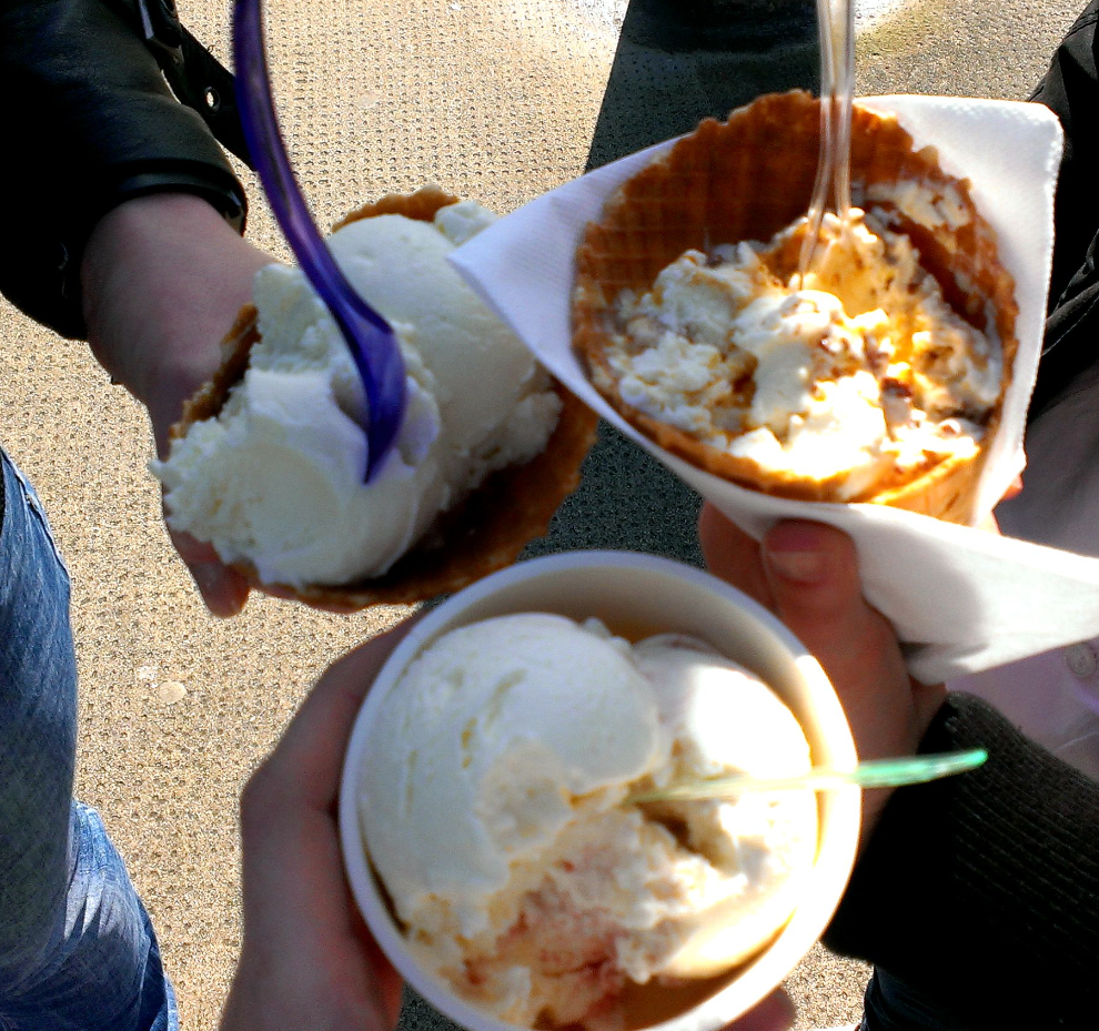 Trio of ice cream 